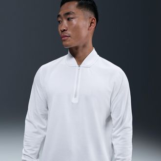 Nike Mens Velocity Therma-FIT 1/2-Zip Golf Top in White | IB0307-100