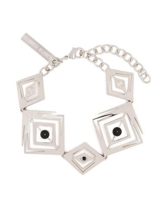 Alberta Ferretti Bracciale geometrico - Argento