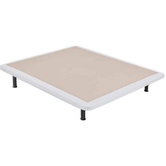 Colchones Aznar Base Tapizada Poli-piel Reforzada 5 Barras Transversales Blanco - 135x182 Cm