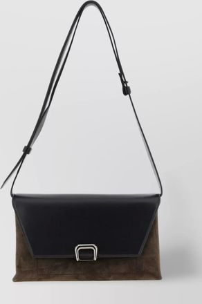 Brunello Cucinelli adjustable strap suede shoulder bag