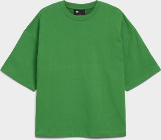 Le 31 Mens Cropped T-shirt Oversized fit