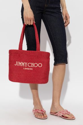 Jimmy Choo London Beach Medium Shoulder Bag, Womens, Red