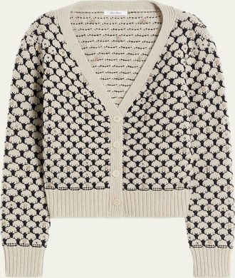Max Mara Mastro Rhinestone-Embellished Crop Cardigan