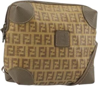 Fendi Pre-owned Vintage Zucchino Schoudertas - Dames - Vintage Schoudertas - Bruin - ONE Size - Leer - Vintage