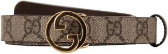 Gucci Belts, female, Beige, Size: 120 CM Leather Belt