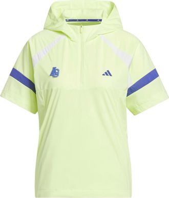 adidas (WMNS) adidas Half-Zip Hooded Anorak Jacket Asia Sizing Semi Frozen Lemon KG2172
