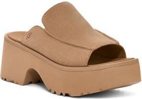 UGG New Heights Platform Slide Sandal in Mustard Seed at Nordstrom Rack, Size 9.5