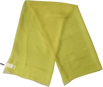 Dolce & Gabbana Zijden Sjaal Foulard voor de Hals - Dames - Zijden sjaals - Geel - ONE Size - Accessoires