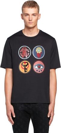 Roberto Cavalli Lucky Symbol Cotton T-Shirt, Size Small