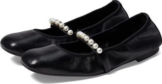 Stuart Weitzman Goldie Ballet Flat Womens Shoes Black : 7.5 B, Leather