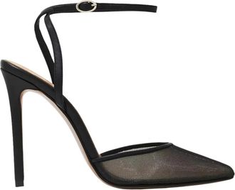 Andrea Wazen Zwarte Mesh Stiletto Hakken Denver - Dames - Pumps - Zwart - 37 1/2 EU - Leer - Schoenen