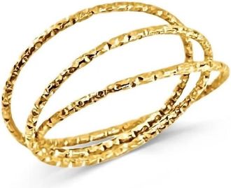 Ellie Vail Womens Blair Interlocking Hammered Ring In Gold