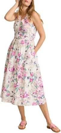 Tommy Bahama Floral Gardens Sleeveless Midi Dress in White at Nordstrom, Size X-Large