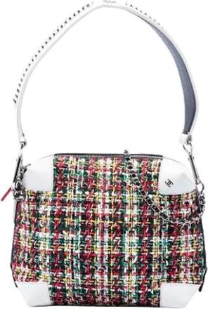 Chanel Pre-owned Vintage Tweed Satchel - Dames - Vintage Schoudertas - Veelkleurig - ONE Size - Tweed - Vintage