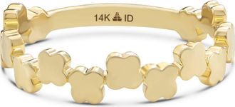 Devata Clover Ring in 14K Gold, 4mm in Yellow Gold at Nordstrom, Size 6