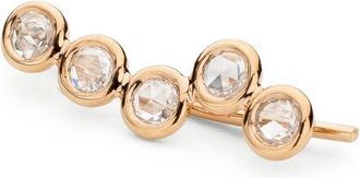Lito 18K rose gold Cardio diamond earring - Roze