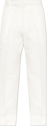 Ferragamo Crisp Crease Broeken - Heren - Nette broeken - Beige - XL - Katoen - Broeken