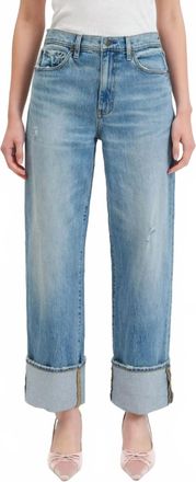 Daze Eastside Cuff Crop Straight Leg Jeans In All Mine Vintage