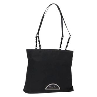 Dior Pre-owned Shoulder Bags, female, Black, Size: ONE SIZE Pre-owned Nylon Tote Bag