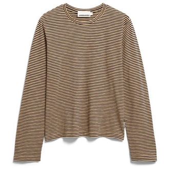 Armedangels Slub Jersey Stripe Longsleeve Longsleeve f&uuml;r Damen | braun/beige