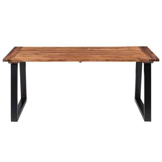 Berkfield Home Dining Table Solid Acacia Wood 180x90 cm in Brown