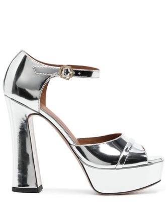 Malone Souliers Sandali Yuri con plateau 125mm - Effetto metallizzato