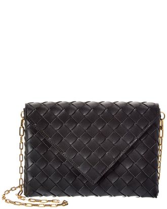 Bottega Veneta Medium Envelope Pouch Intreccio Leather Shoulder Bag