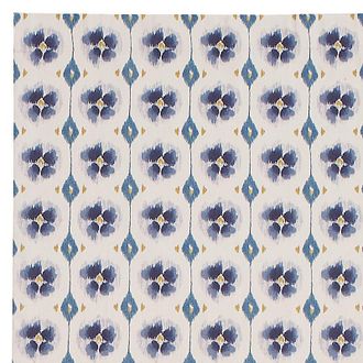 Ballard Designs Cesta Floral Ikat Drapery Panel - Aegean, 50 x 84 - Ballard Designs