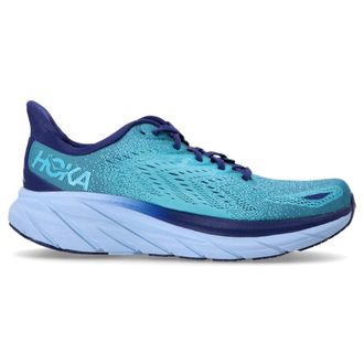 Hoka One One Hoka Clifton 8 Textile Mens Low Top Trainers - Bellwether Blue Scuba Blue - Size:UK 10.5