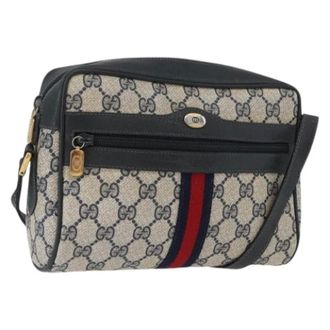 Gucci Pre-owned Cross Body Bags, female, Multicolor, Size: ONE SIZE Pre-owned Vintage GG Canvas Shoulder Bag
