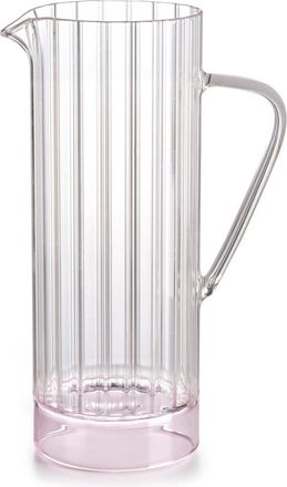 IVV cuatro notas jarra con asa de vidrio de borosilicato transparente/ base rosa lt 1