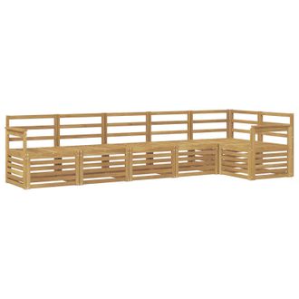 vidaXL Conjunto De Sof&aacute;s De Exterior 6 Pcs Blanco 306 X 128,5 X 73 Cm Vidaxl