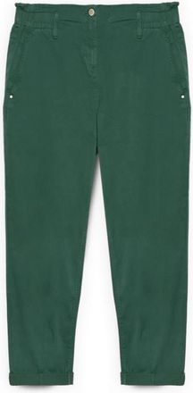 Fiorella Rubino Katoenen Balloonbroek - Dames - Slim Fit Broeken - Groen - 2XL - Katoen - Broeken