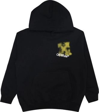 Off-white Kids Sweatshirts, male, Black, 6 Y, Arrow Logo Hoodie