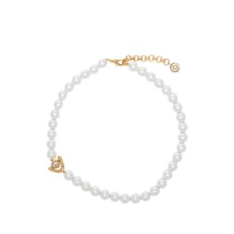 Casablanca Pearl-embellished Logo-pendant Necklace