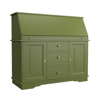 Ballard Designs Casa Florentina San Marino Secretary Desk - Saturated Sage Green - Ballard Designs