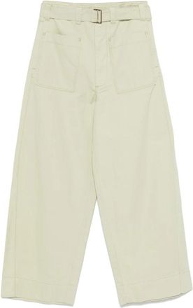 SOEUR Stijlvolle Ver 46 Sauge Vagabond Schoenen - Dames - Wijde Broeken - Beige - S - Katoen - Broeken