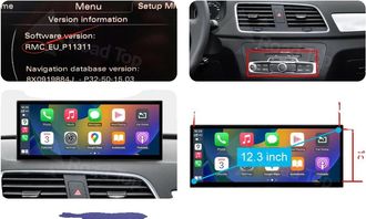 OEM Pantalla Multimedia Para Coche, Pantalla De Alta Calidad, Compatible Con Audi A1 Q3 2012-2018, Versi&oacute;n 12.3 Rmc T3