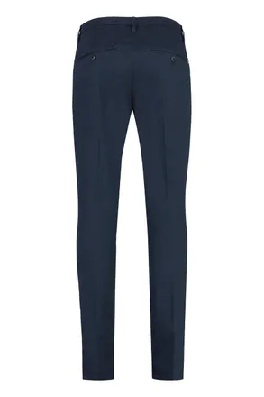 Dondup Mens Gaubert Cotton Chino Trousers Blue Chinos