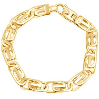 Pompeii3 Mens Designer Mariner Link 14k Gold (36gram) or Platinum (58gram) 9mm Bracelet 8.5