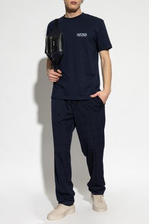 Iceberg T-shirt With Logo Applique, Mens, Navy Blue