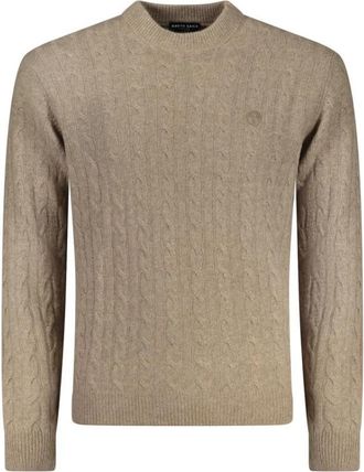 North Sails Trui met lange mouwen - Heren - Ronde hals truien - Bruin - 2XL - Wol - Truien & Vesten
