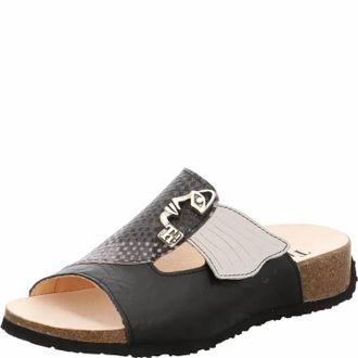 Think Womens Mizzi Face Sandals In Black/combi