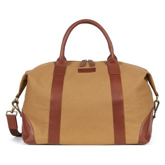 Howard London Steven Weekendtas - Heren - Weekendtassen - Beige - ONE Size - Katoen - Tassen
