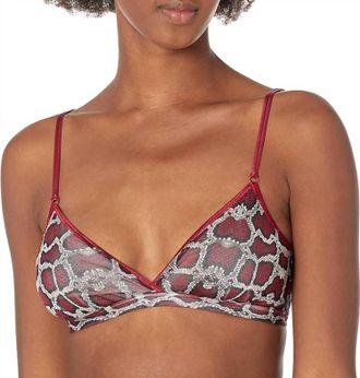 Cosabella Soire Confidence Printed Molded Bra In Snake/deep Rub