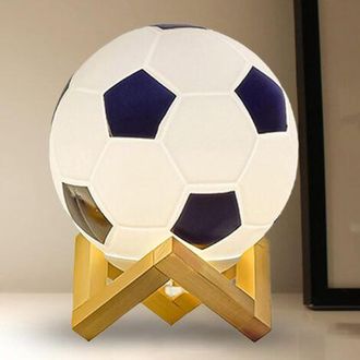 OEM L&aacute;mpara De Mesa 3d Con Forma De Bal&oacute;n De F&uacute;tbol, Brillo Ajustable, Luz Nocturna Led, Alimentaci&oacute;n Usb, Luz C&aacute;lida, Peque&ntilde;a L&aacute;mpara De Mesilla De Noche