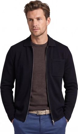 Cavallaro Cavallaro vest navy slim fit wol effen