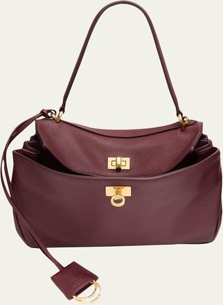 Balenciaga Rodeo Small Grained Leather Top-Handle Bag