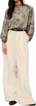 Sessun Salva Long-Sleeve Blouse In Voluta