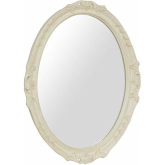 Biscottini International Biscottini - Specchio da parete camera da letto 82x62 cm Specchio shabby chic bianco Specchio parete per la casa